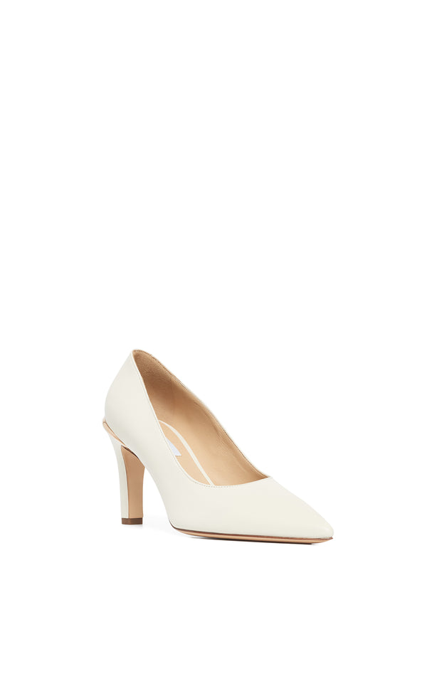 Gabriela Hearst Edwina High Heel Stiletto Pump In Ivory Nappa Leather
