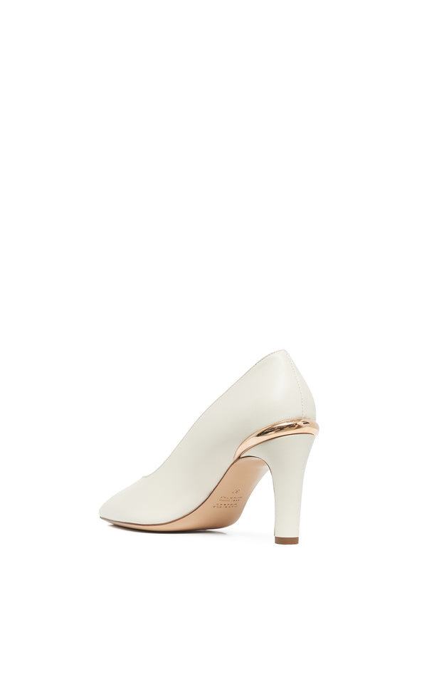 Gabriela Hearst Edwina High Heel Stiletto Pump In Ivory Nappa Leather