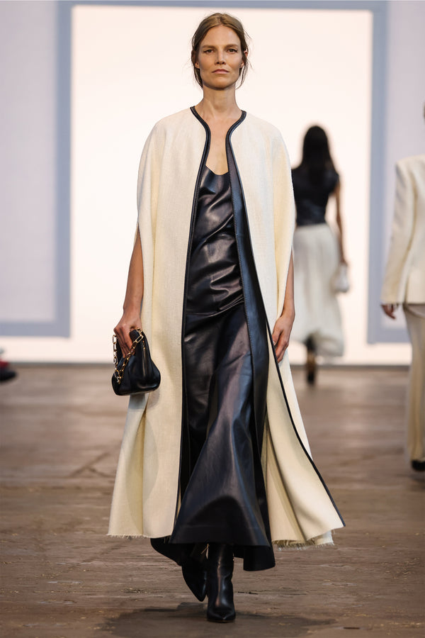 Gabriela Hearst Ellson Maxi Dress In Black Metallic Nappa Leather