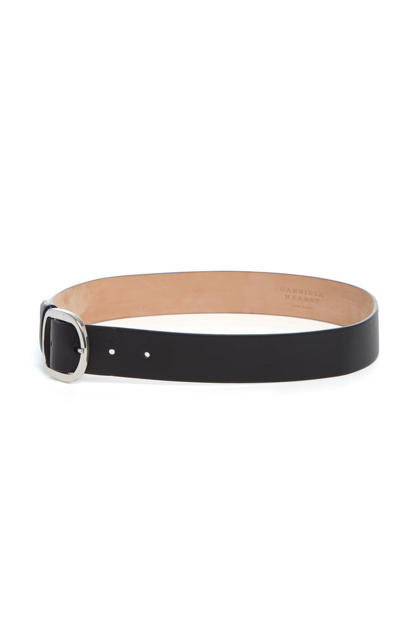Gabriela Hearst Elster Buckle Belt In Black Leather