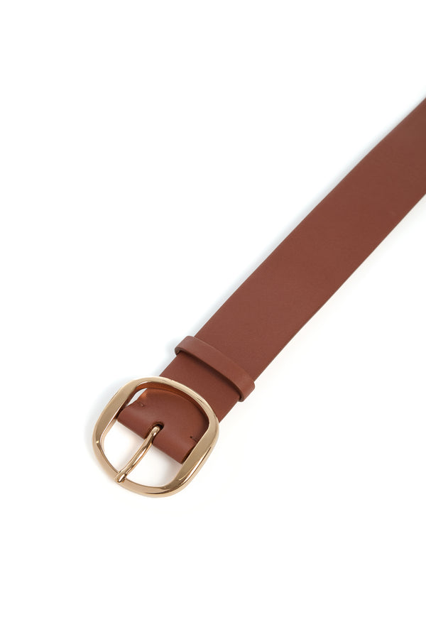 Gabriela Hearst Elster Buckle Belt In Cognac Leather