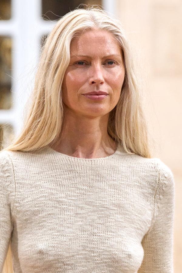 Gabriela Hearst Embla Knit T-Shirt In Ivory Cashmere