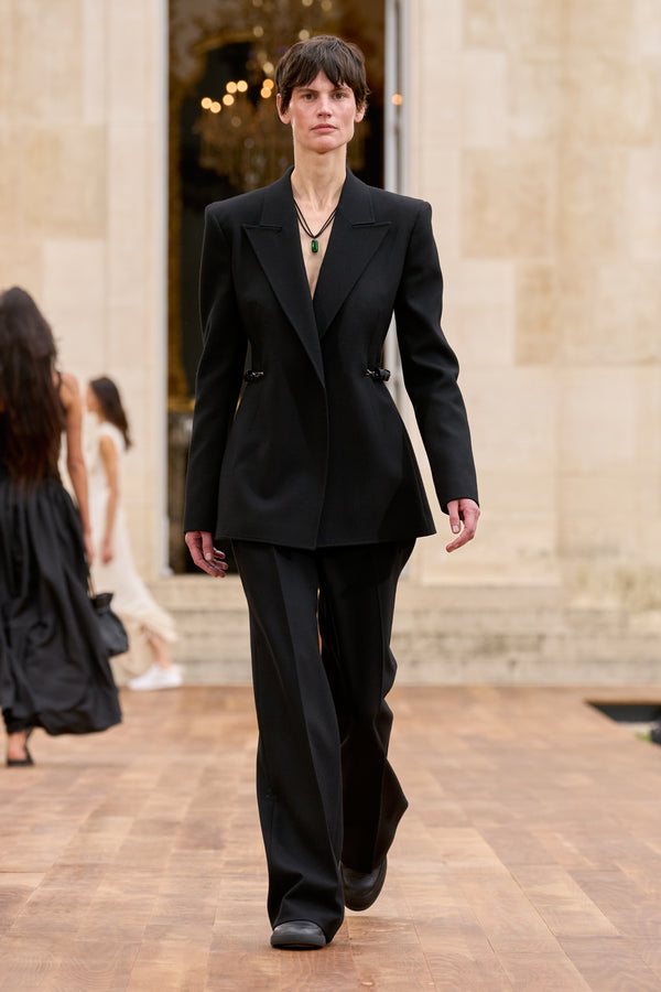 Gabriela Hearst Epona Chain Blazer In Black Recycled Virgin Wool