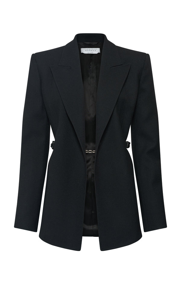 gabriela hearst Epona Chain Blazer in Black Recycled Virgin Wool