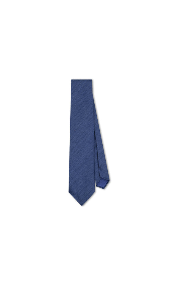 Gabriela Hearst Escudo Tie In Navy Wool Silk Herringbone