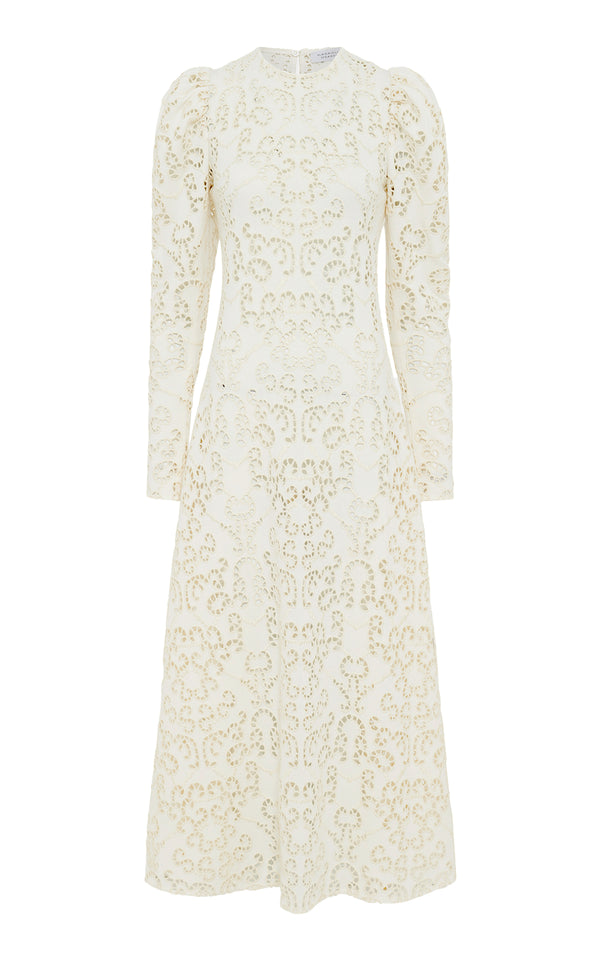 gabriela hearst Eshal Knit Maxi Dress in Ivory Merino Wool