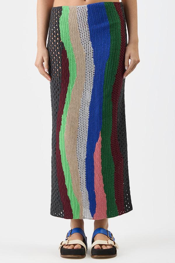 Gabriela Hearst Fatima Crochet Maxi Skirt In Multi Cashmere