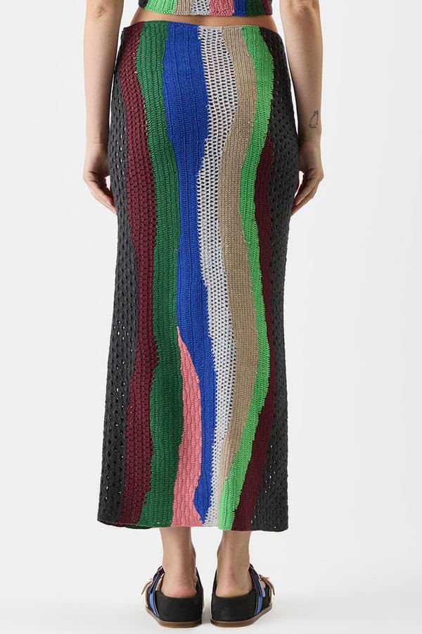 Gabriela Hearst Fatima Crochet Maxi Skirt In Multi Cashmere
