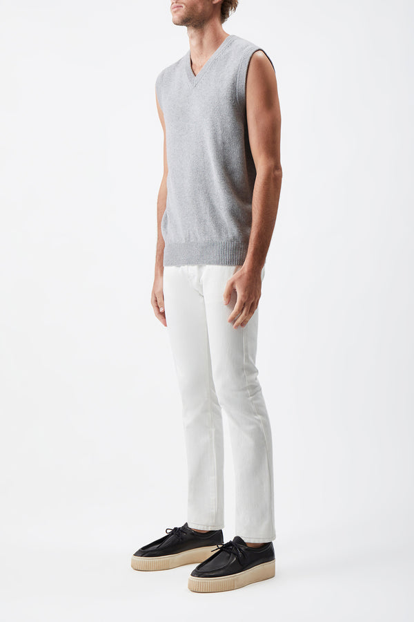 Gabriela Hearst Fielding Knit Vest In Heather Grey Cashmere