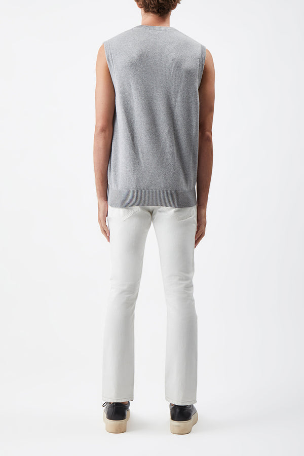 Gabriela Hearst Fielding Knit Vest In Heather Grey Cashmere