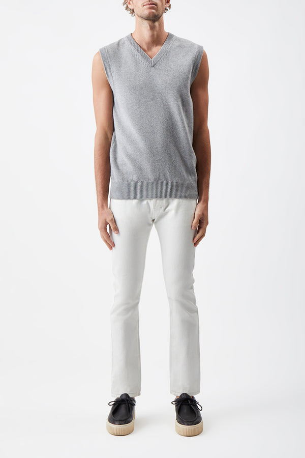Gabriela Hearst Fielding Knit Vest In Heather Grey Cashmere