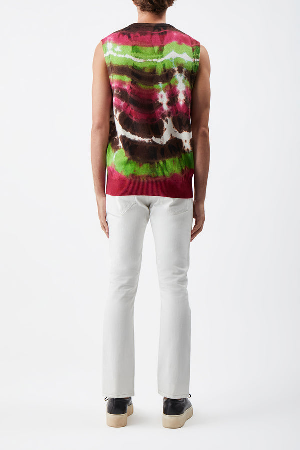 Gabriela Hearst Fielding Knit Vest In Jewel Tie Dye Cashmere