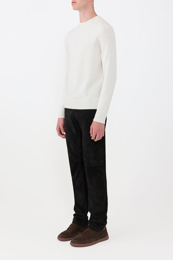 Gabriela Hearst Francesco Knit Sweater In Ivory Cashmere