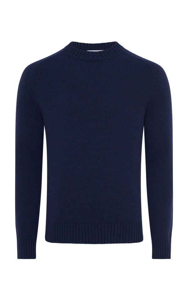 gabriela hearst Francesco Knit Sweater in Navy Cashmere