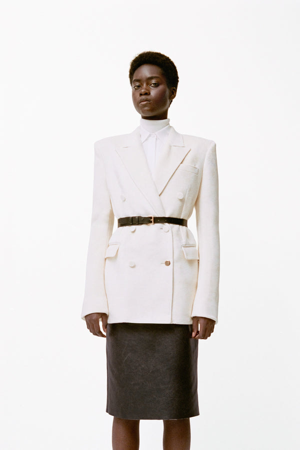 Gabriela Hearst Amon Midi Skirt In Black Leather