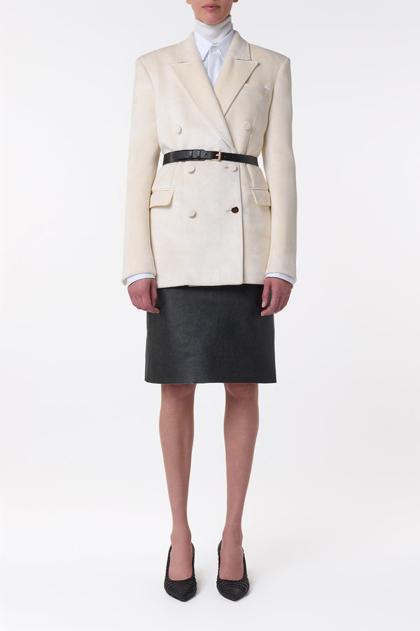 Gabriela Hearst Amon Midi Skirt In Black Leather