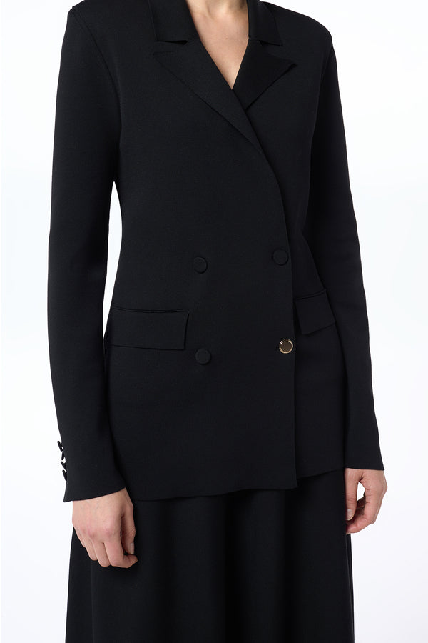Gabriela Hearst Aphaia Knit Jacket In Black Silk