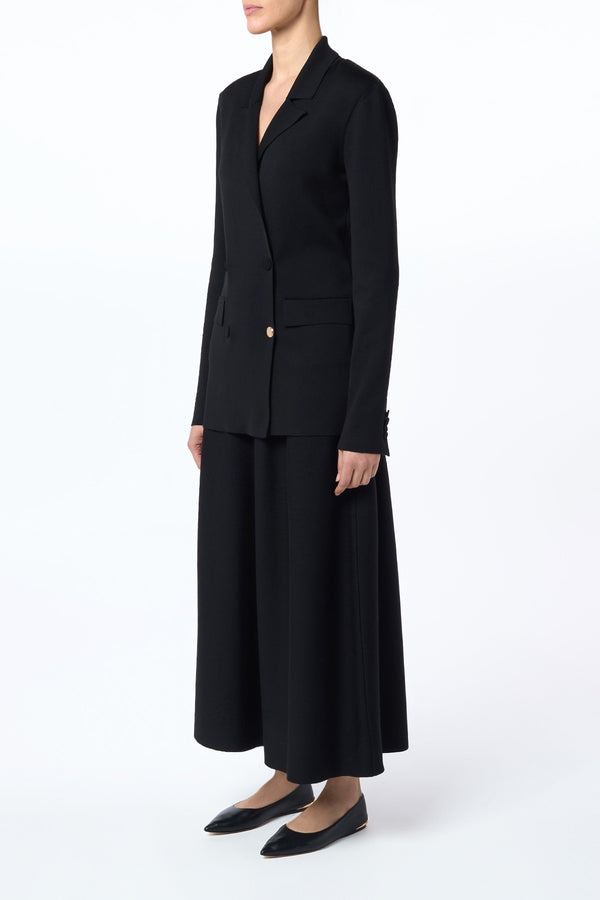 Gabriela Hearst Aphaia Knit Jacket In Black Silk