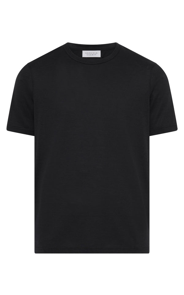 gabriela hearst Bandeira T-Shirt in Black Cashmere