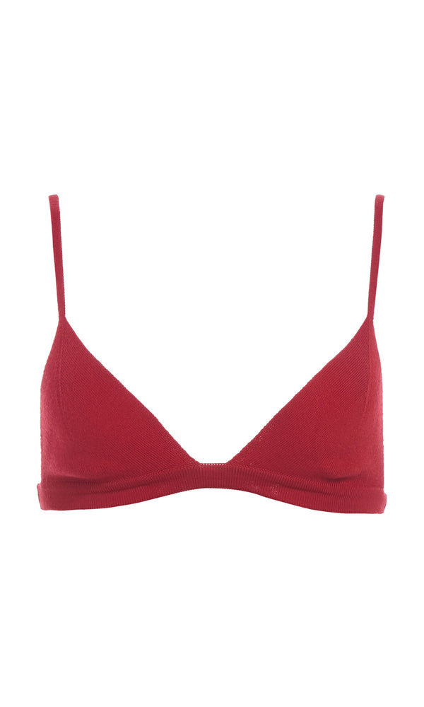 gabriela hearst Carmen Knit Bra in Red Merino Wool