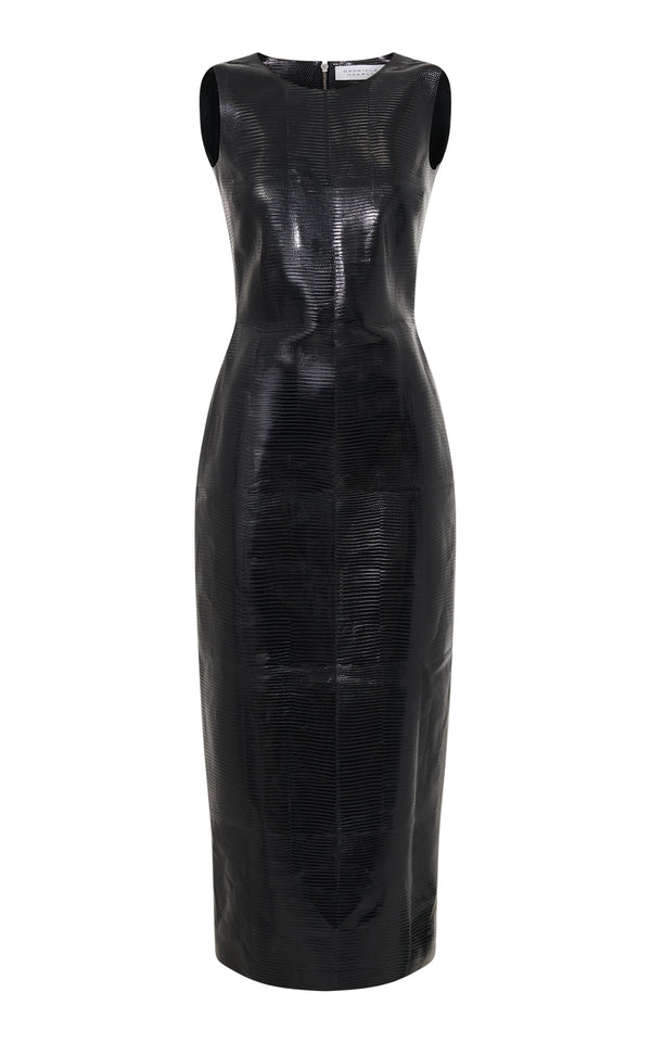 gabriela hearst Cinta Dress in Black Lizard