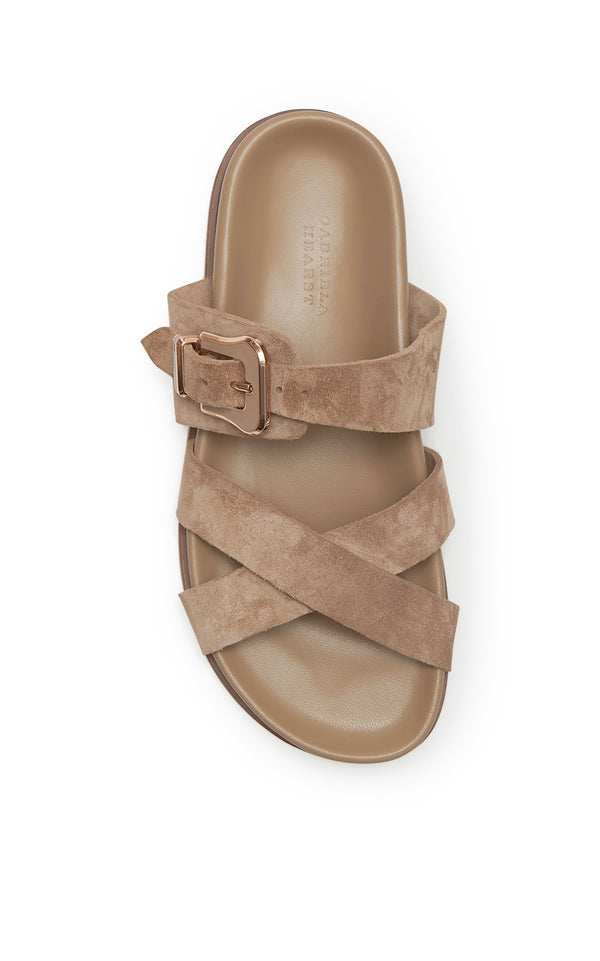 Gabriela Hearst Circe Slide Sandal In Sand Suede