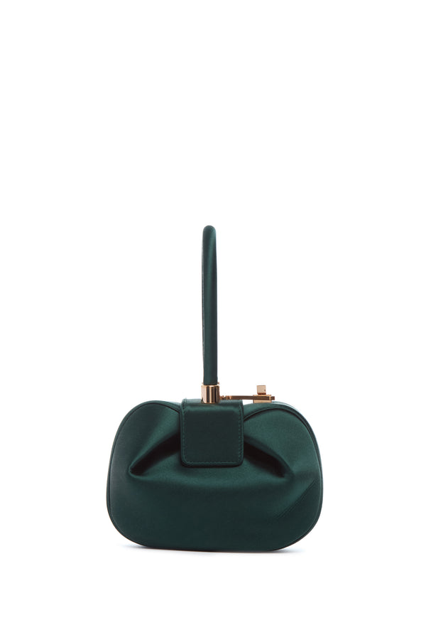 Gabriela Hearst Demi Bag In Emerald Satin