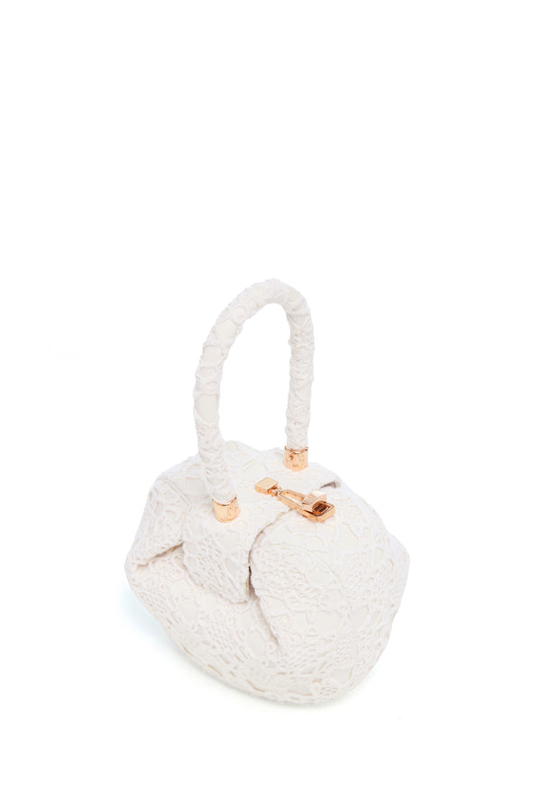 Gabriela Hearst Demi Bag In Ivory Cashmere Lace