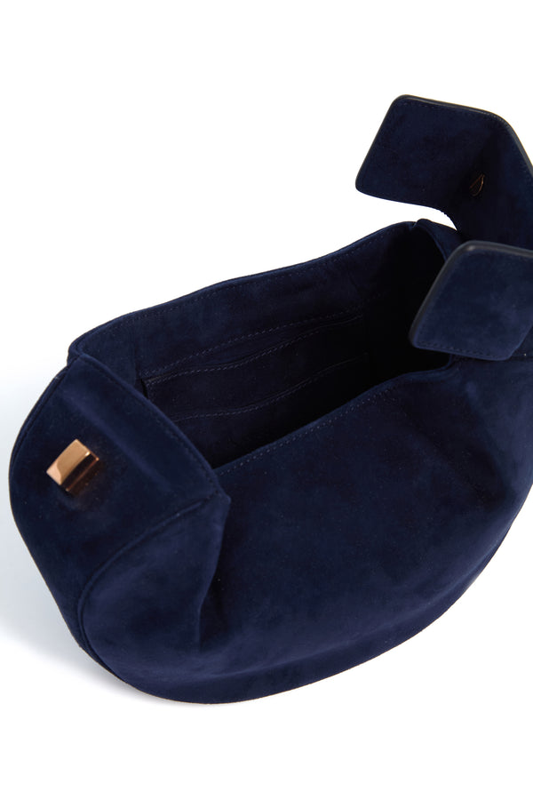 Gabriela Hearst Demi Bag In Navy Suede