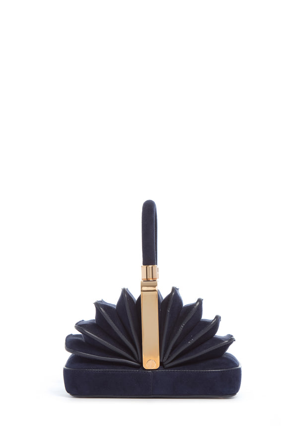 Gabriela Hearst Diana Bag In Navy Suede