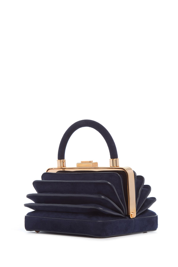 gabriela hearst Diana Bag in Navy Suede