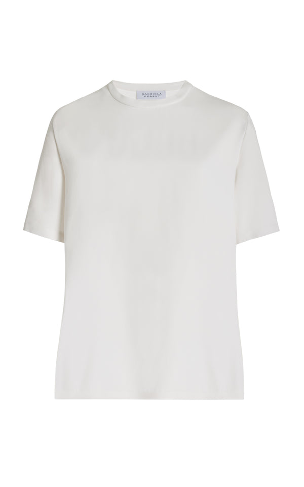 gabriela hearst Elisa Top in Ivory Silk Crepe