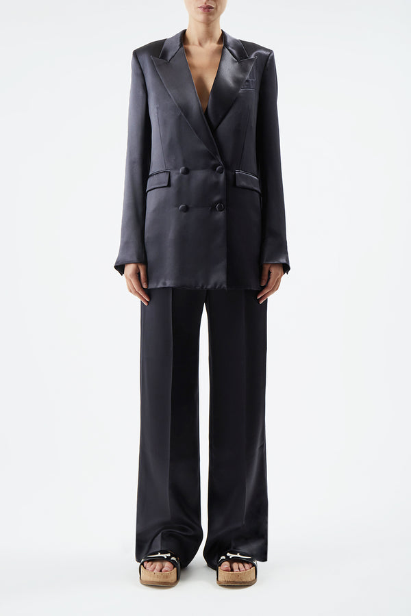 Gabriela Hearst Elmore Blazer In Black Silk