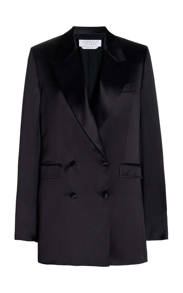 gabriela hearst Elmore Blazer in Black Silk