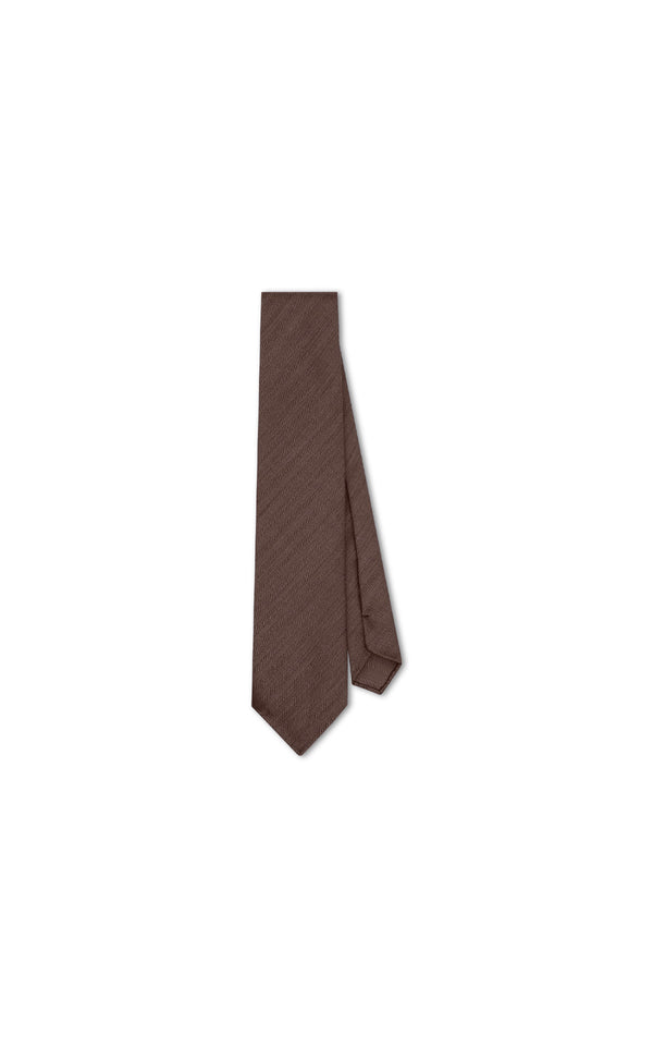 Gabriela Hearst Escudo Tie In Chocolate Wool Silk