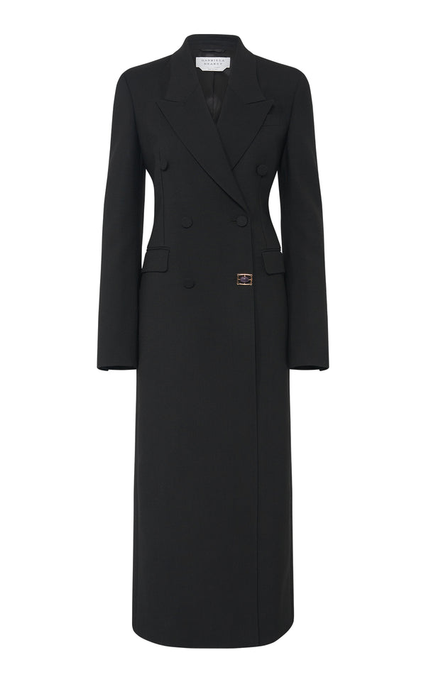 gabriela hearst Julien Coat in Black Recycled Wool