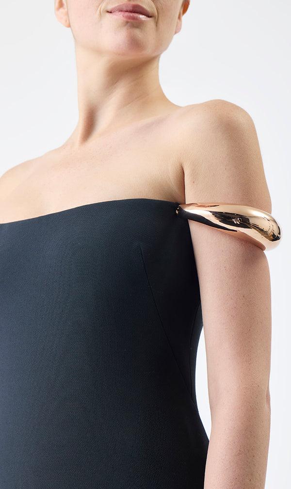 Gabriela Hearst Laurel Top In Black Wool Silk Cady