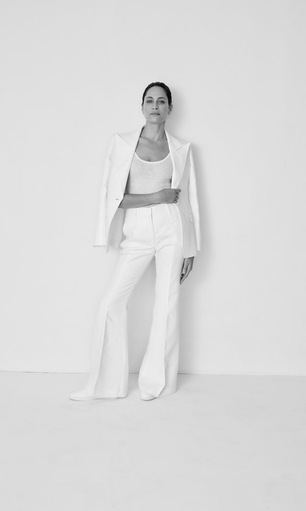 Gabriela Hearst Leiva Blazer In Ivory Linen Twill