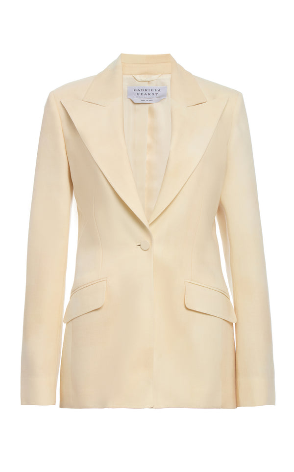 Gabriela Hearst Leiva Blazer In Ivory Virgin Wool