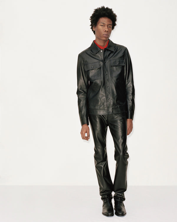 Gabriela Hearst Levy Jacket In Black Nappa Leather