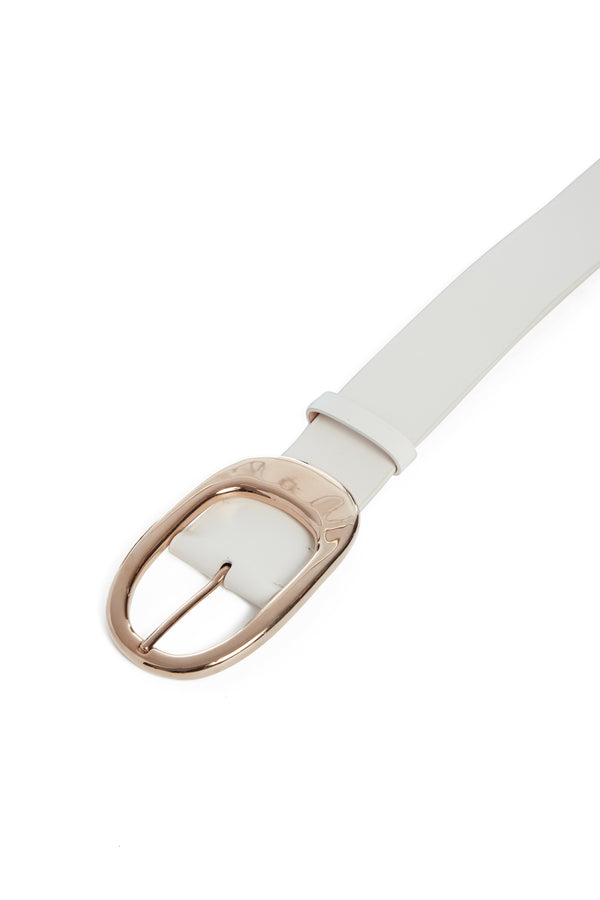 Gabriela Hearst Lozewce Belt In White Leather