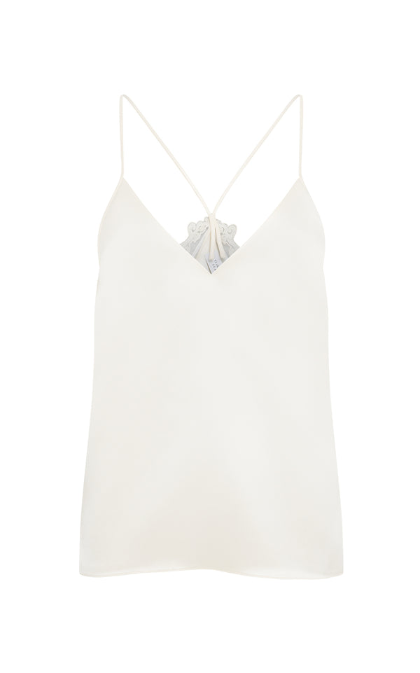 gabriela hearst Mage Cami Top in Ivory Silk Satin