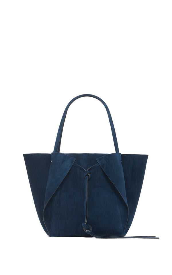 Gabriela Hearst Marija Tote Bag In Navy Suede