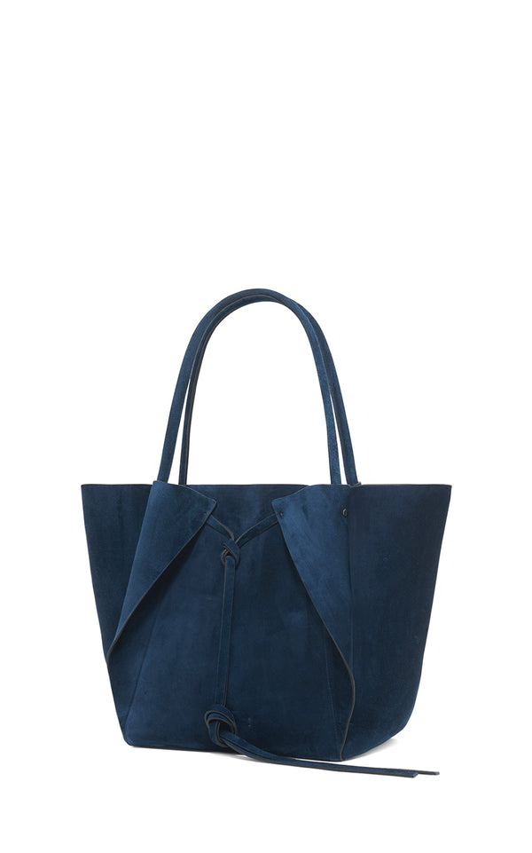Gabriela Hearst Marija Tote Bag In Navy Suede