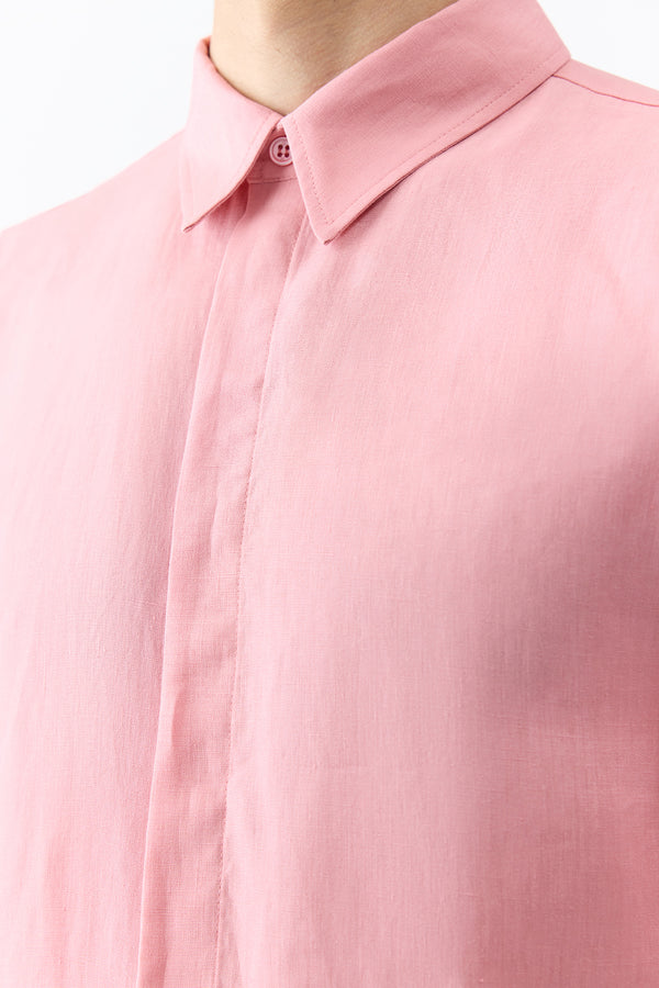Gabriela Hearst Nicolas Shirt In Rosa Aloe Linen