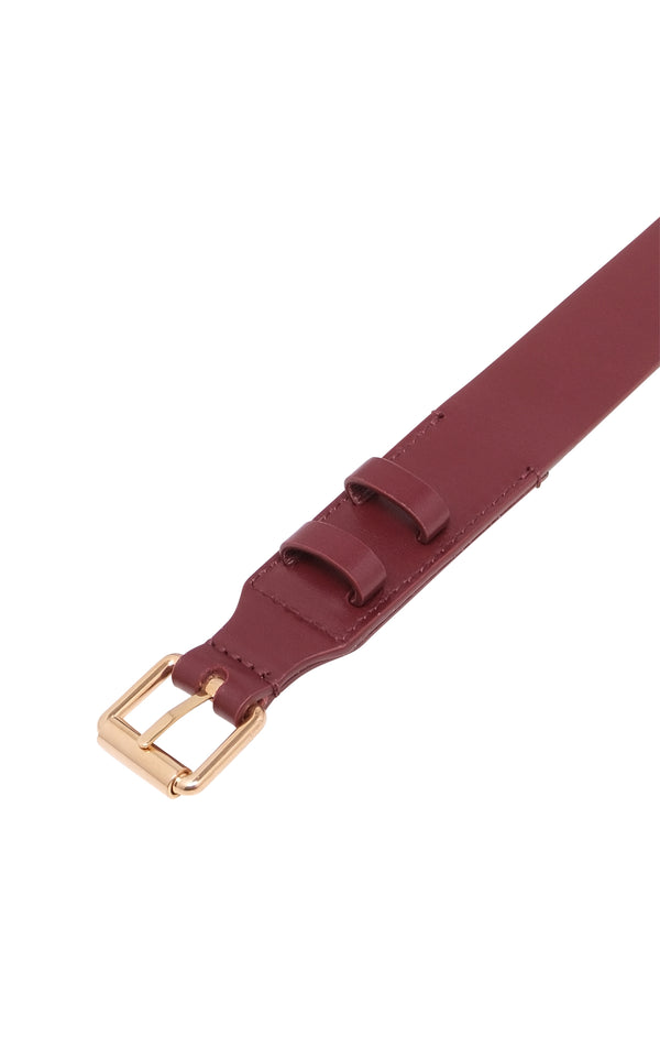 Gabriela Hearst Nilmot Belt In Bordeaux Leather
