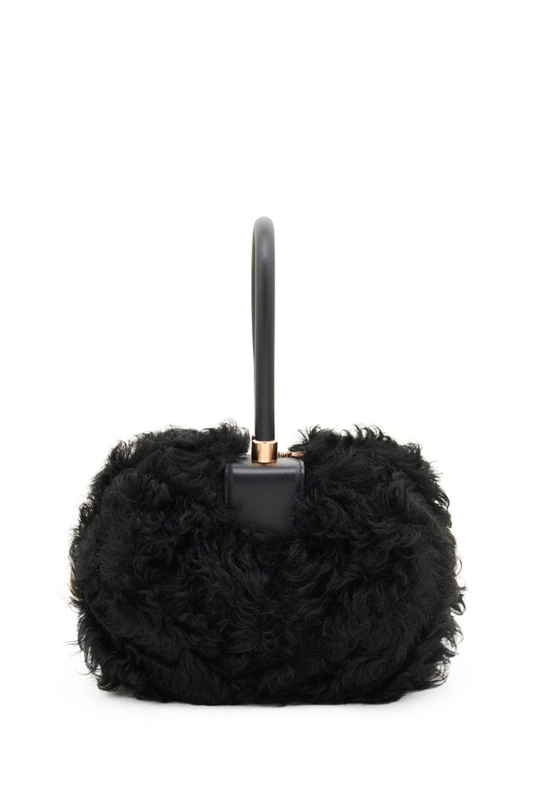 Gabriela Hearst Nina Bag In Black Shearling