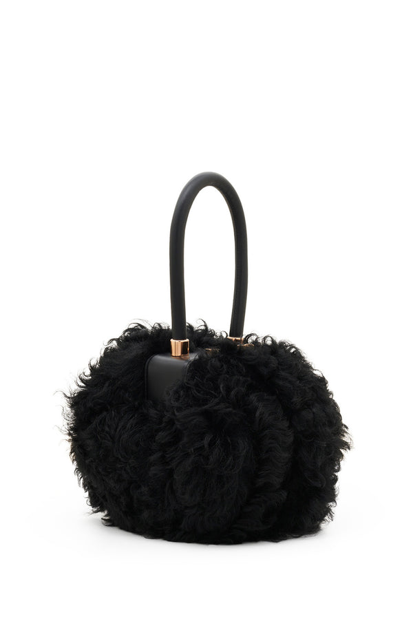 gabriela hearst Nina Bag in Black Shearling