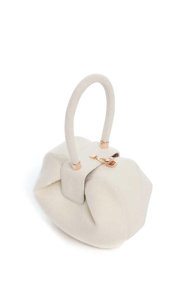 Gabriela Hearst Nina Bag In Ivory Cashmere Felt
