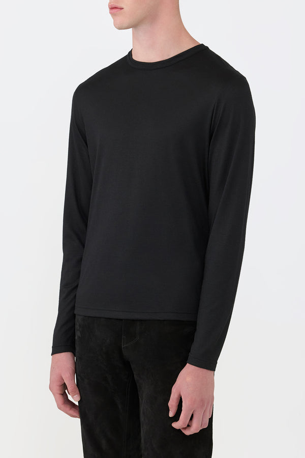 Gabriela Hearst Owen Tee In Black Cashmere
